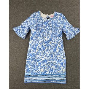 Lilly Pulitzer Dress Womens 8 Blue Fiesta Stretch On A Roll Lobster Shift